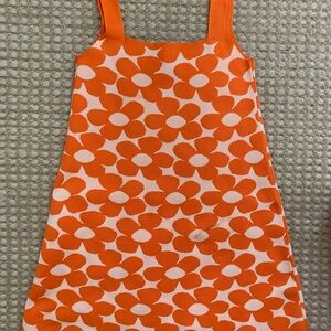 Zara Bright Orange Floral Dress